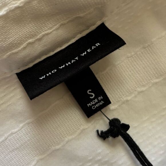 Who What Wear Top White New Button Down Womens Size Small - Picture 6 of 7